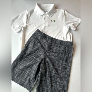 UNDER ARMOUR boys size medium (10) golf short set in excellent condition